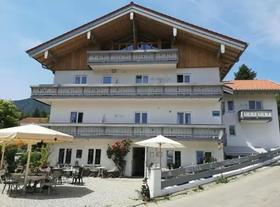 Das Gebäude in dem sich die Pension befindet