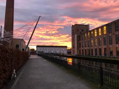 Blick auf den Sonnenuntergang/Sonnenaufgang von der Ferienwohnung aus oder aus der Nähe