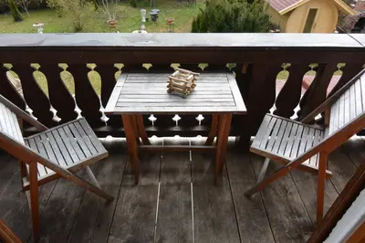 Ein Balkon oder eine Terrasse in der Unterkunft Ferienwohnung Viererspitzblick