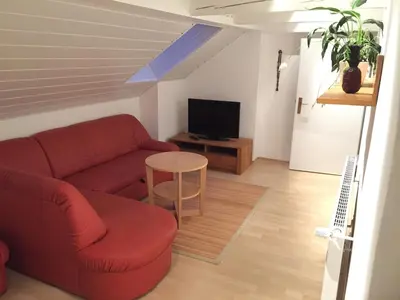 Ein Sitzbereich in der Unterkunft Komfort Wohn- und Ferienhaus JAKOBI
