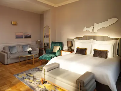 Ein Bett oder Betten in einem Zimmer der Unterkunft Mandarin Oriental, Munich