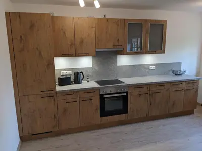 Küche/Küchenzeile in der Unterkunft Ferienwohnung MonSevi
