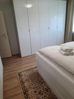 Ein Bett oder Betten in einem Zimmer der Unterkunft Moderne 3Zimmer Wohnung, in Königsbrunn bei Augsburg