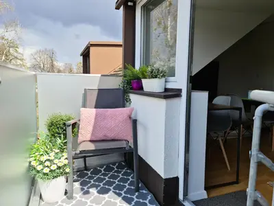 Ein Balkon oder eine Terrasse in der Unterkunft Rooftop Solln - 20min Oktoberfest/Zentrum
