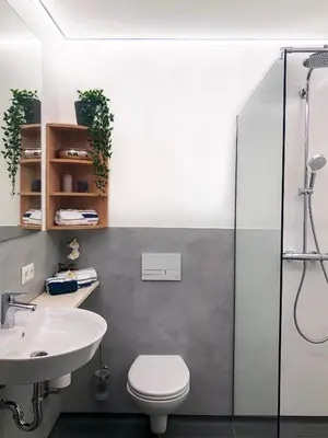 Ein Badezimmer in der Unterkunft Boardinghaus Kastlmühle