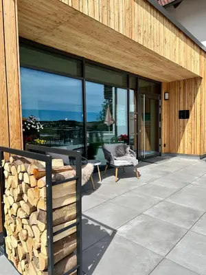 Ein Balkon oder eine Terrasse in der Unterkunft Landgasthof Linden