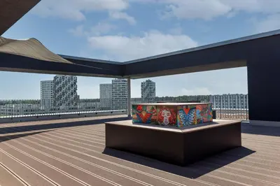 Ein Balkon oder eine Terrasse in der Unterkunft Rioca Munich Posto 3