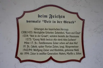 Ein Zertifikat, Auszeichnung, Logo oder anderes Dokument, das in der Unterkunft Feichten-Hof Zaiser Zimmer ausgestellt ist