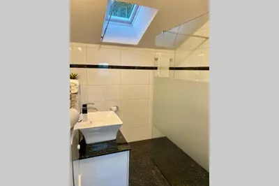 Ein Badezimmer in der Unterkunft Ferienwohnung Stang