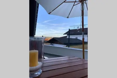 Ein Balkon oder eine Terrasse in der Unterkunft Ferienwohnung Stang