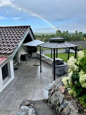Ein Balkon oder eine Terrasse in der Unterkunft Ferienwohnung Stang