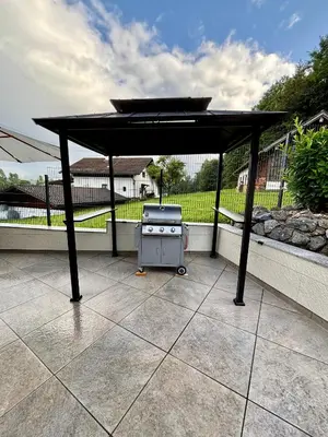 Ein Balkon oder eine Terrasse in der Unterkunft Ferienwohnung Stang