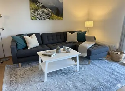 Ein Sitzbereich in der Unterkunft Haus Lechbruck