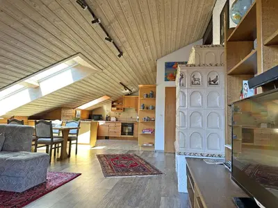 Küche/Küchenzeile in der Unterkunft Ferienwohnung Haus Kampenwand Löhr