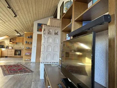 Küche/Küchenzeile in der Unterkunft Ferienwohnung Haus Kampenwand Löhr