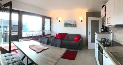 Küche/Küchenzeile in der Unterkunft AlpenKastl