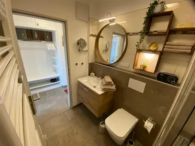 Ein Badezimmer in der Unterkunft AlpenKastl