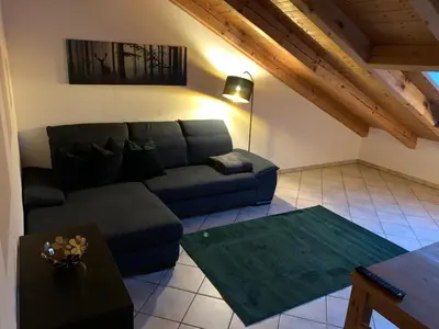 Ein Sitzbereich in der Unterkunft Ferienwohnung Juliane