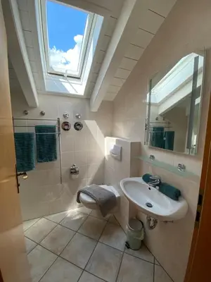 Ein Badezimmer in der Unterkunft Ferienwohnung Juliane