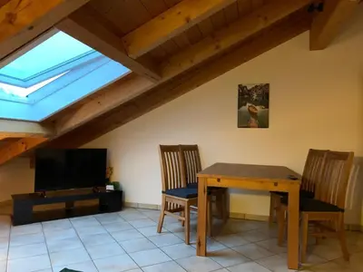 Ein Sitzbereich in der Unterkunft Ferienwohnung Juliane