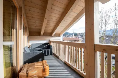 Ein Balkon oder eine Terrasse in der Unterkunft Haus Ludwig Alpenkrähe