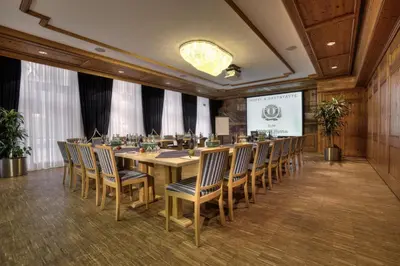 Der Geschäftsbereich oder Konferenzraum in der Unterkunft Hotel zum ERDINGER Weißbräu