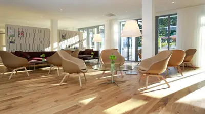 Ein Sitzbereich in der Unterkunft B&O Parkhotel