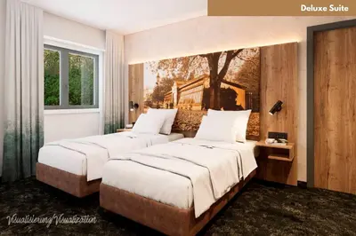 Ein Bett oder Betten in einem Zimmer der Unterkunft Hotel Zur Post
