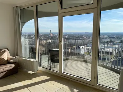 Ein Balkon oder eine Terrasse in der Unterkunft Hotelturm Wohnung