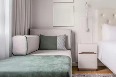 Ein Bett oder Betten in einem Zimmer der Unterkunft Munich Marriott Hotel