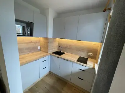 Küche/Küchenzeile in der Unterkunft Ferienwohnung Bergblick