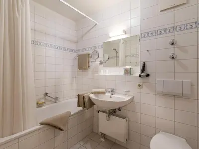 Ein Badezimmer in der Unterkunft Ferienwohnung Bergblick