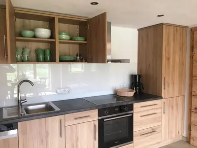 Küche/Küchenzeile in der Unterkunft Ferienwohnung Sundratn