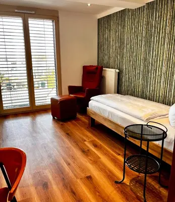 Ein Bett oder Betten in einem Zimmer der Unterkunft Wohnfakturei