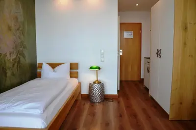 Ein Bett oder Betten in einem Zimmer der Unterkunft Wohnfakturei