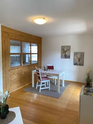 Ein Sitzbereich in der Unterkunft Traumferienwohnungen Schliersee