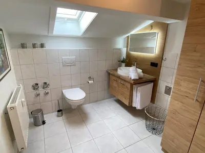 Ein Badezimmer in der Unterkunft Ferienwohnung Heuberg