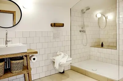 Ein Badezimmer in der Unterkunft Der Schmiedhof
