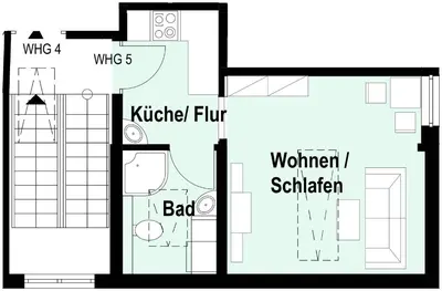 Grundriss der Unterkunft Bad Aibling City Apartment DG