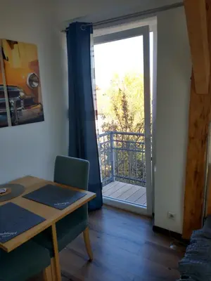 Ein Balkon oder eine Terrasse in der Unterkunft Bad Aibling City Apartment DG