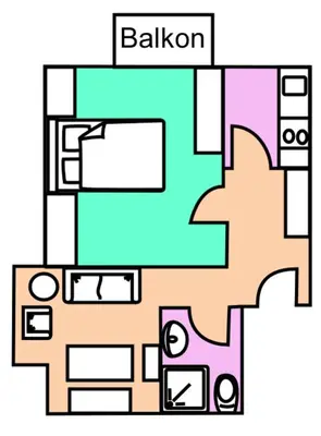 Grundriss der Unterkunft Pension Schneider, Ferienwohnung