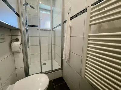 Ein Badezimmer in der Unterkunft Süßes Studio mit Bergblick