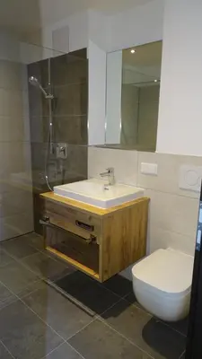 Ein Badezimmer in der Unterkunft Heufelder Hof
