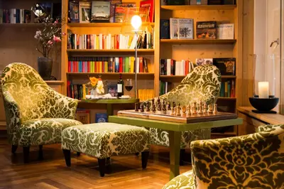 Ein Sitzbereich in der Unterkunft Boutique Hotel SEITNER HOF München Pullach