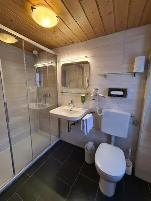 Ein Badezimmer in der Unterkunft Hotel Altwirt