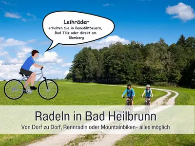 Radfahren an der Unterkunft Ferienwohnung BirkenNEST-Sauna-Freisitz-Almhütte oder in der Nähe