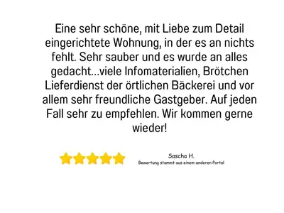 Ein Zertifikat, Auszeichnung, Logo oder anderes Dokument, das in der Unterkunft Ferienwohnung BirkenNEST-Sauna-Freisitz-Almhütte ausgestellt ist