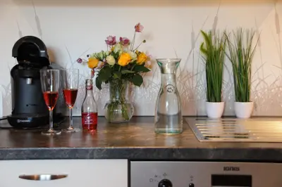 Küche/Küchenzeile in der Unterkunft Zauberhaftes Gästehaus/Ferienwohnung Am Tiefenbach