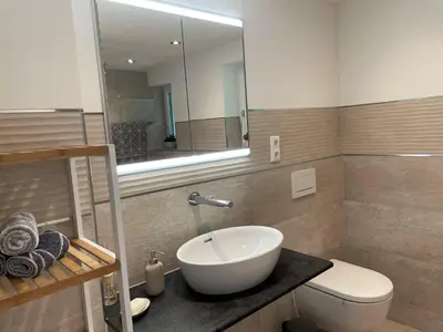 Ein Badezimmer in der Unterkunft Ferienhaus Nähe Kochel am See
