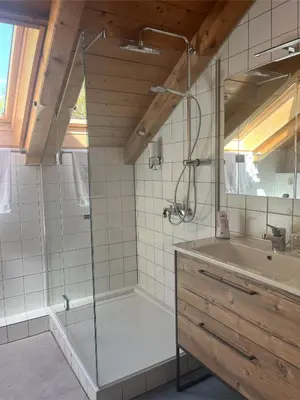 Ein Badezimmer in der Unterkunft Ferienwohnung Landsberg am Lech